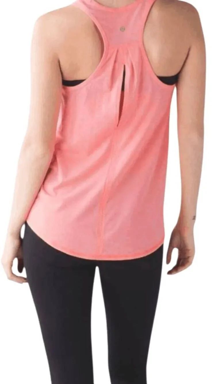 LULULEMON ATHLETICA Salute The Sun Singlet II Heathered Very Light Flare Size 10